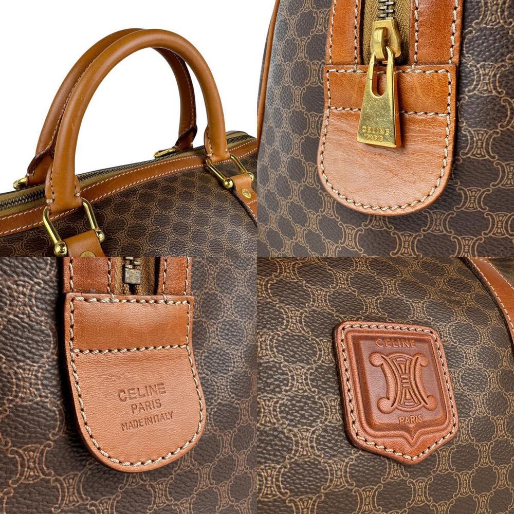 Celine Boston Bag Brown Macadam Coated Canvas - Picture 4 of 4
